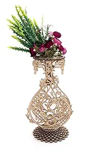 NAVMI Flower Vase for Home Decor | Flower Vase | Flower vase for Home Decoration | Wooden Vase for Artificial Flower (15 * 8.5 * 7 INCH)