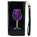 Produktbild Geldbörse Damen,Bakacase Lang PU Leder Geldbörse mit Glitzer 3D Weinglas Becher Design Tasche Brieftasche Kartenfächer Reißverschluss Münze Kreditkarten Schutz Handtasche iPhone 7/8/7 Plus/8 Plus/6/6S/6 Plus/6S Plus/SE/5S/5,Samsung Galaxy S7/S7 Edge/S6/S6 Edge-Becher Lila