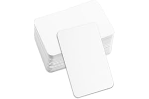 Rumyve Blank Message Cards - 100 Sheets, Doodle Hand-Drawn Note Cards, Blank Business Cards(White)