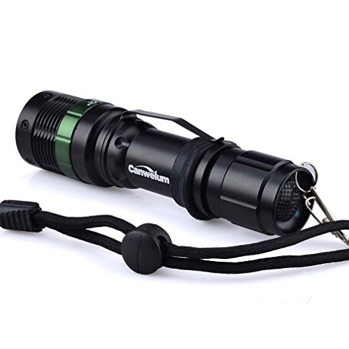 Canwelum Helle Leistungsstarke und Aufladbare Cree LED-Taschenlampe, Wetterfeste Zoom LED Taschenlampe (Ein Komplett-Set mit 18650 Akku Geschützt und Euro Ladegerät – CE Zertifiziert) - 2
