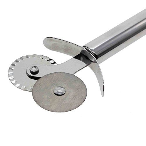 rostfreiem Stahl-Cutter Pizza Radzierblende Konditorei LebensmittelWälzwerkzeug - 5