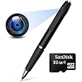Wukama Wired V8 Pen Smart Camera 85 Minutes Pen Battery Life with 32GB Card Mini Slim Body Pen 1080p Camera Video Audio Recording for Home, Office and Classroom