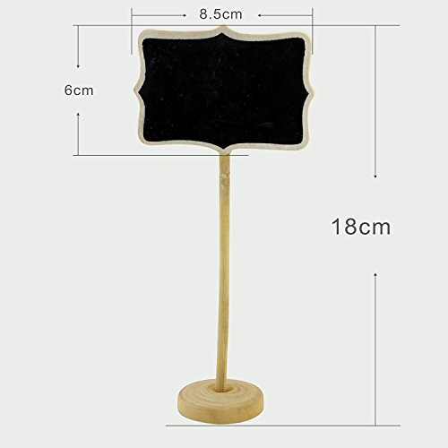 MFEIR® Mini Tafel Schilder mit Ständer für Nachricht Board Schilder, Rechteck, Set von 10, Rechteck #2 - 5