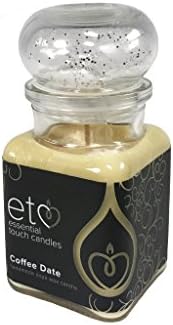 Essential Touch Candles Coffee Date SOYA Wax Candl Jar, Beige/Cream, 12 x 5.5 x 12 cm
