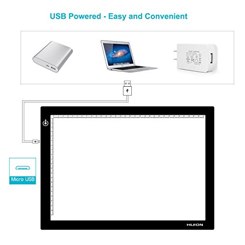 Huion L4S Ultra Dünn Einstellbare Helligkeit LED Handwerk Tracing Animations Tattoo Quilting Leuchttisch mit USB-Kabel - 3