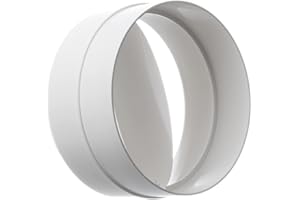 Steinberg14 Conector con tubo conector tubo de ventilación solapa retorno canal circular 125 mm av125 canal de ventilación