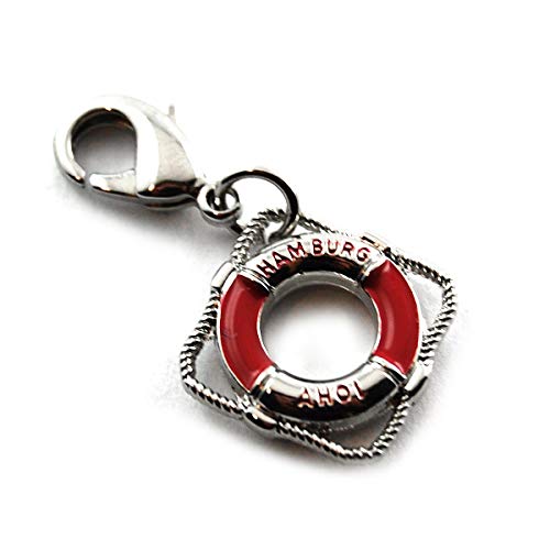 Preisvergleich Produktbild Charms Anhänger Hamburg, Rettungsring rot