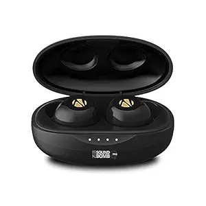 (Renewed) Zebronics Zeb Sound Bomb Q Pro TWS Wireless Earbuds with BT 5.0, Wireless Charging, Voice Assistant, Touch Controls, Splash Proof (Black)