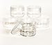 100 x 10mL EMPTY CLEAR PLASTIC JARS POTS CLEAR LIDS - Beads, Nail Art, Glitter, Make Up, Cosmetics and Travel Cream by Other