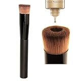 SONGQEE(TM) Professional Concave-convex Plastic Handle Perfecting Face Brush Liquid Foundation Blush Cosmetic Makeup Repair Capacity Brushes for Girls