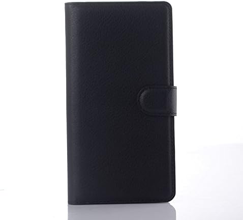 Pu Leather Flip case for ZTE Nubia Z9 MAXSlim Series Flip Wallet Case with Card Slots Shockproof Resistant Hybrid Protective Case Built In TPU Silicone Back Case Cover For ZTE Nubia Z9 MAX(5.5 Inches) Black