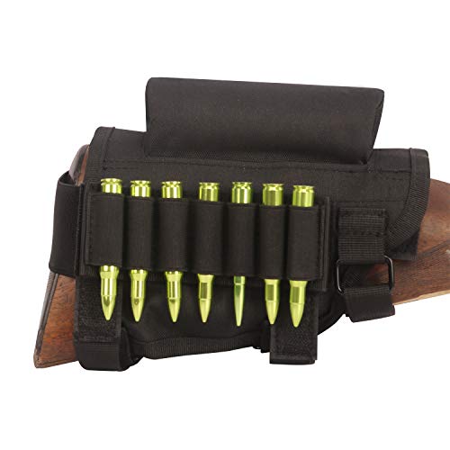 Tourbon Chasse Fusil Buttstock Cheek Riser munitions Laser support - noir