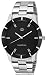 LimeStone Round Casual Analog Stainless Steel Strap Black Dial Men