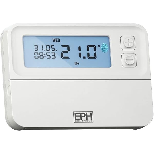 EPH CP4B - Mains Wired Battery Operated Programmable Thermostat, White :  Amazon.co.uk: DIY u0026 Tools