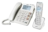 GEEMARC AMPLIDECT COMBI 295- Amplified Double Corded and Cordless Telephone with Answering Machine- White- UK Version