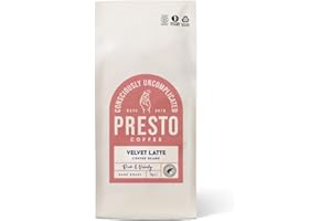 Presto Coffee Beans | Crema Espresso Coffee | 1kg | Dark Roast Espresso | Blended Rainforest Alliance Certified Arabica & Robusta Beans | Perfect for bean to cup coffee machines