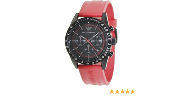 red armani watch
