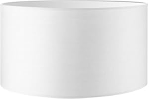 HOME SWEET HOME COLLECTION Home Sweet Home Moderno Pantalla Bling | cilindro | 45/45/23cm | Blanco | Pantalla de lámpara de tela de algodón | para casquillo de lámpara E27 | probado RoHS | para lámpara colgante