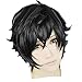 Produktbild DealTrade Protagonist Porter Perücken Anime Spiel Schwarz Lockiges Kurzes Haar Cosplay Kostüm Halloween Karneval Requisiten Für Erwachsene Herren Zubehör