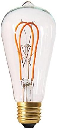 Girard Sudron 716618-LED 64mm Teardrop ST64 LED Looped Filament Lightbulb Lamp, E27 (ES Edison Screw Cap), Clear, Warm White, 400 Lumens, Dimmable, 5 W