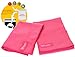 Produktbild JEMAKO 2er Set - Trockentuch 45 x 60 cm - Profituch Plus 40 x 45 cm - Nass- & Trocken-Set inkl. Sinland feinmaschiges Wäschenetz (Pink)