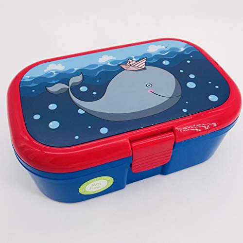 TapirElla Lunchbox Wal mit Papierschiff
