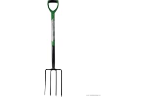 Monal Digging Fork Heavy Duty Gardening Lawn Tool Garden Planting Lightweight Soft Plastic Handle Grip Carbon Steel