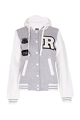 Noroze Varsity Capucha de béisbol Chaqueta de hípica para niños R Reloj de Mujer con Esfera