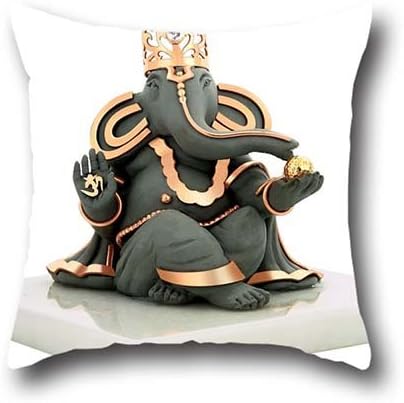 DGou Going art elephant Squares Geometric Figure Pillow Case Square Cotton Pillowcase Cover Cushion 18*18