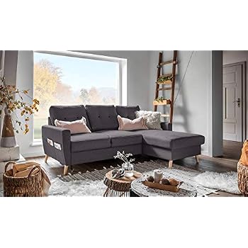 Bobochic Oslo Canapé Dangle Droite Convertible Gris
