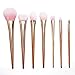 Yistu 7Pcs Professional Powder Cosmetic Makeup Brushes set (Rose Gold)