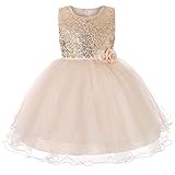 feiXIANG Vestiti da Principessa di Backless Abiti Senza Spalline in Pizzo Vestito Cerimonia Formale Battesimo Abito Elegante della Neonata dei Bambini 1-5 Anni