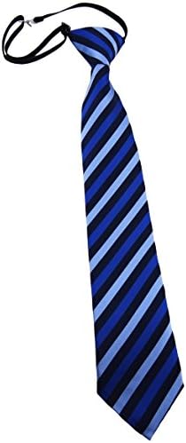 Children's tie in striped pattern, tie pre-tied with elastic band