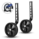 ZOSEN 1 Pair Bike Stabilisers Bicycle Training Wheels Training Wheels Kids Bike Accessory Support Wheels for 12 14 16 18 20 Inch Bicycle (Black)