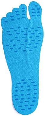 Upper Adhesive Pad Invisible Exercise Socks Shoes Beach Pool Socks Non-slip vinyl sticker, blue, Medium