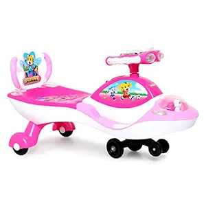 ehomekart galaxy - dx twist and swing magic car ride on for kids with double music and lights for boys and girls ( 1 year to 4 years)- Multi color