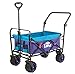 Produktbild TMZ Bollerwagen Faltbar FW2140GS, TÜV GS-Prüfsiegel, klappbar, PU Reifen extrabreit, Bremse, schiebbar. 2019 Neu! (Lila Blau)