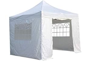 All Seasons Gazebos | 3x3m Pop Up Gazebo with 4 Premium Side Walls, Accessory Pack & Wheeled Bag | Heavy Duty, Fully Waterproof, High-Grade Materials (Cream)