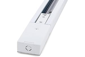 ONSSI Carril Monofasico 1 Metro Blanco Para Focos LED 2 Hilos Aluminio Rectangular