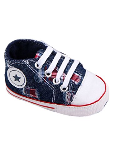 Tourwin Infant Baby Jeans Canvas Crib Shoes