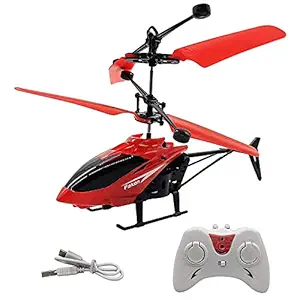 Generic Helicopter Remote Control & Rechargeable Flying Unbreakable Helicopter Toys for Kids/Adults(Color: Red)