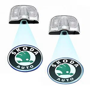 Audio Storm Ghost Shadow Light Compatible For Skoda Cars | Door Welcome Light | Car Logo LED | Door Projector LED