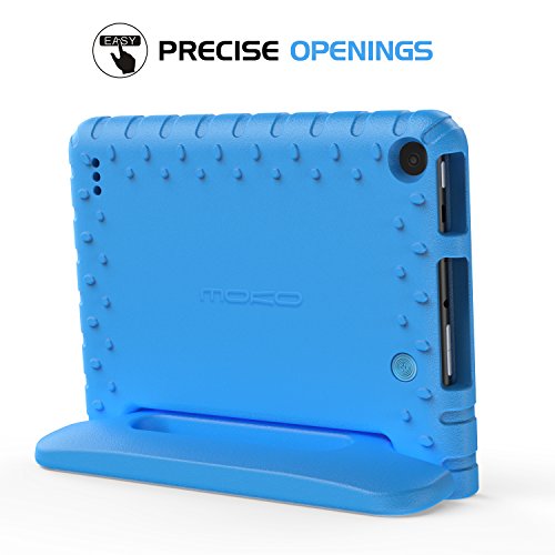 MoKo Hülle für All-New Amazon Fire 7 Tablet (7 Zoll – 7. Generation, 2017 Modell) – Superleicht EVA Stoßfest Kinderfreundlich Kinder Schutzhülle für das neue Fire 7 2017, Blau - 4