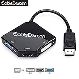 Supports video resolutions up to 1920x1080P (Full HD) and uncompressed digital 7.1, 5.1 or 2 audio channels (no audio output via DVI or VGA)