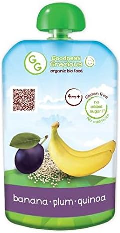 Goodness Gracious Organic Banana, Plum &amp; Quinoa Puree 140g