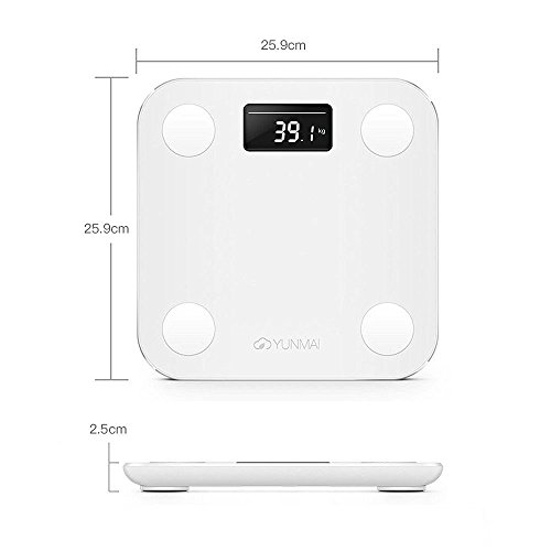 yunmai Mini Smart Body Analyzer – Bluetooth Personenwaage mit 10 Körper Zusammensetzung Analyse (INC. Körperfett) blau - 5