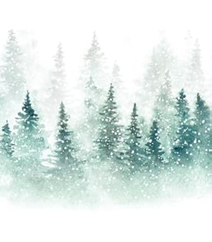 Weihnachtsservietten Mit Aquarell-Muster – 80 Stück Mit Hirsch & Kiefern Für Festliche Tischdeko