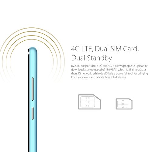 Blackview 4G Smartphone, BV2000 Android 5,1 Handy Smartphone - 5.0 Zoll HD 1280*720 Display Cheap Phones mit 8MP Kamera-MTK6735 Quad-Core-8GB Rom-2400mAh Batterie Handys entsperrt
