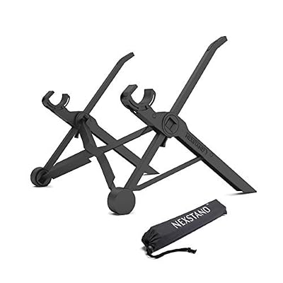 Nexstand, Laptop Stand,Foldable & Adjustable Notebook Holder Eye-Level Ergonomic Lightweight Compact Universal Fit for PC Macbook Computer Black