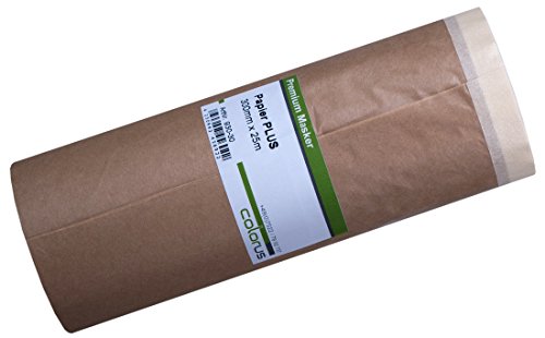 3 x Colorus Masker Tape PLUS 25m mit 30 cm Abdeckpapier Cover Quick Papier Masker Abdeckband mit Malerkrepp Klebeband - 2